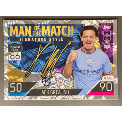 JACK GREALISH 2022-23 TOPPS MATCH ATTAX MAN OF THE MATCH SIGNATURES STYLE