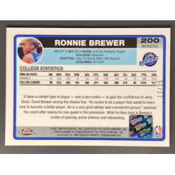 RONNIE BREWER 2006-07 TOPPS CHROME GOLD REFRACTOR AUTO 12/25