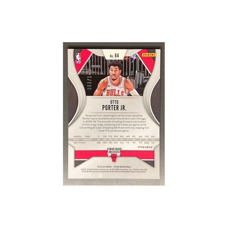 OTO PORTER JR 2019-20 PANINI PRIZM PURPLE ICE PRIZM 003/149