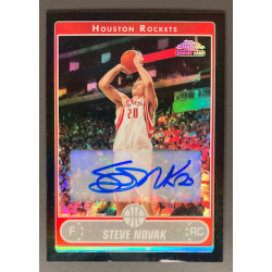 STEVE NOVAK 2006-07 TOPPS CHROME REFRACTOR BLACK AUTO