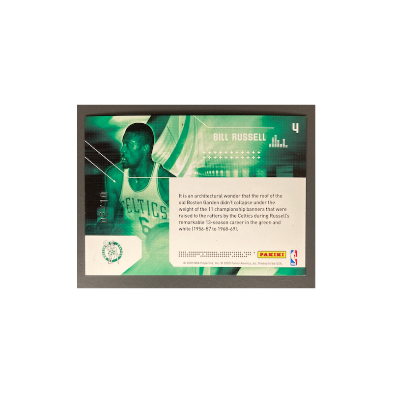 BILL RUSSELL 2009-10 PANINI LIMITED DECADE DOMINANCE GOLD SPOTLIGHT 05/10