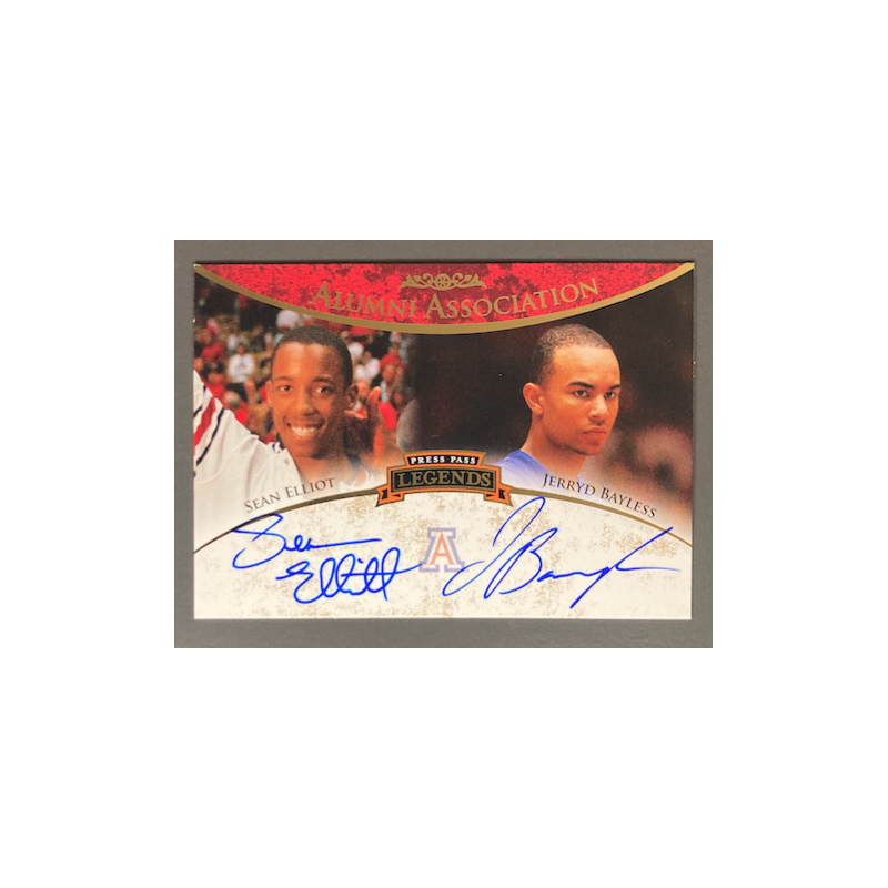 ELLIOTT / BAYLESS 2008-09 PRESS PASS LEGENDS ALUMNI ASSOCIATION DUAL AUTO 45/50