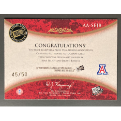 ELLIOTT / BAYLESS 2008-09 PRESS PASS LEGENDS ALUMNI ASSOCIATION DUAL AUTO 45/50