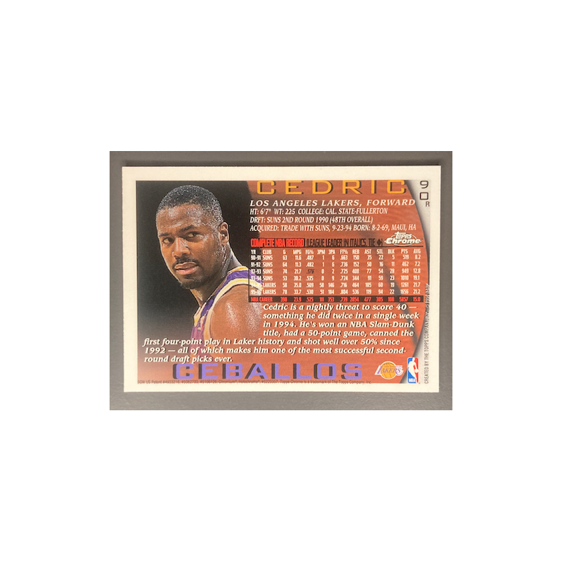CEDRIC CEBALLOS 1996-97 TOPPS CHROME REFRACTOR - 90