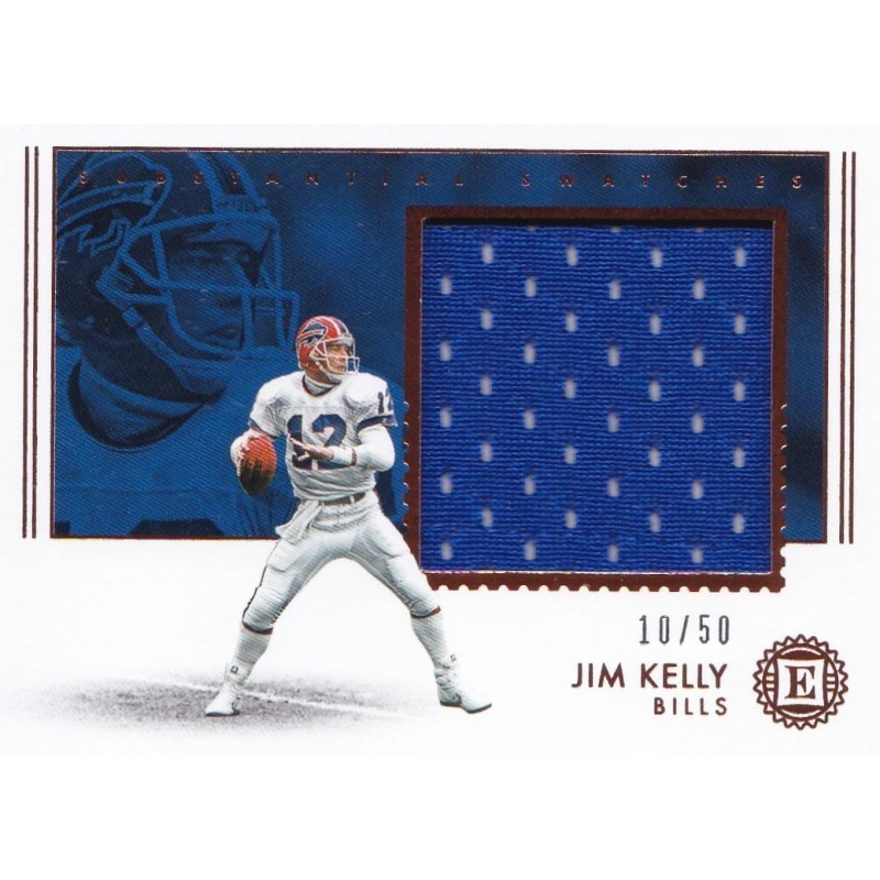 JIM KELLY PANINI 2018 ENCASED SUBSTANTIAL SWATCHES JERSEY /50