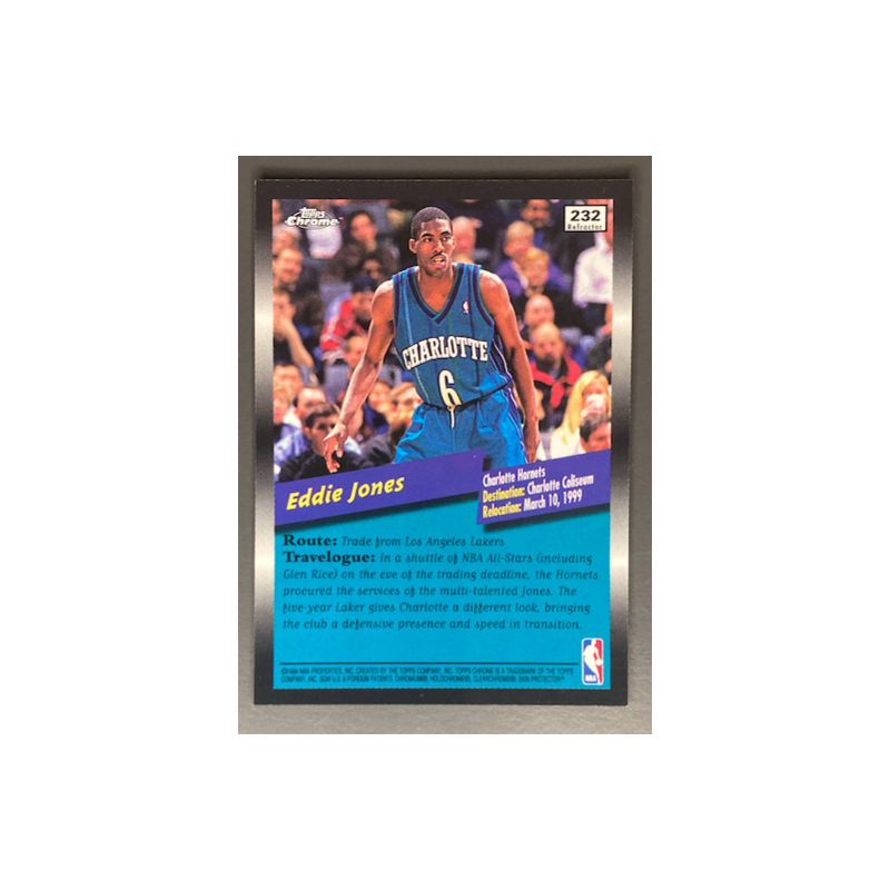 EDDIE JONES 1998-99 TOPPS CHROME REFRACTOR MOVIN'ON