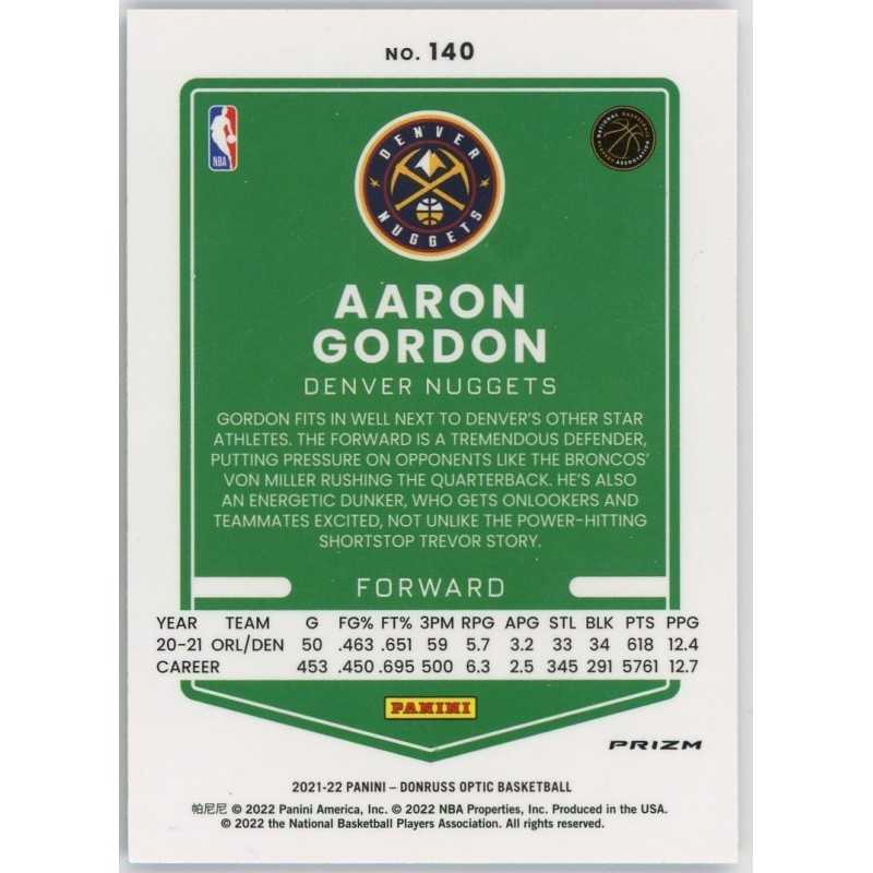 AARON GORDON 2021-22 DONRUSS OPTIC BLUE VELOCITY