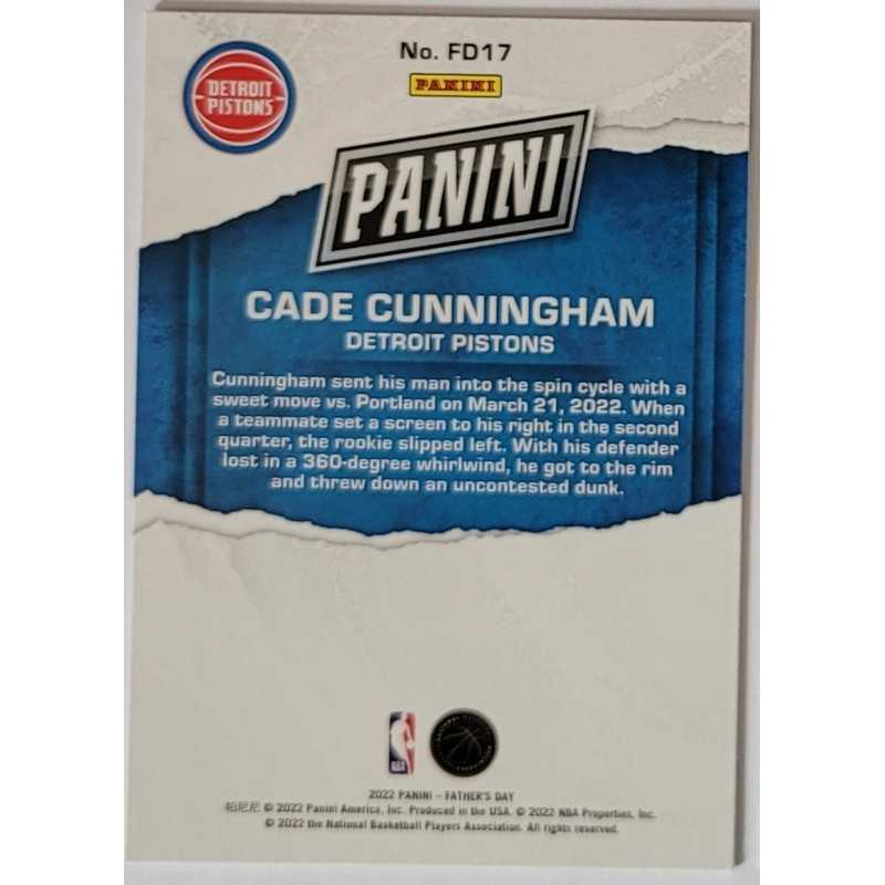 CADE CUNNINGHAM 2022 PANINI FATHER'S DAY INSERTS