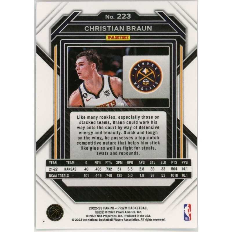 CHRISTIAN BRAUN 2022-23 PANINI PRIZM RC