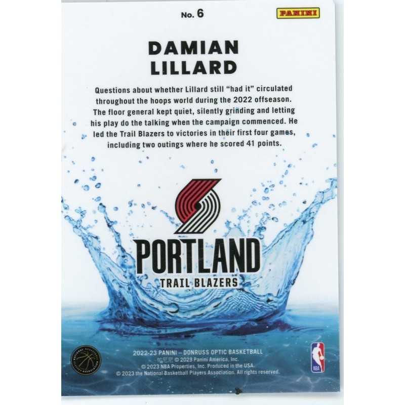 DAMIAN LILLARD 2022-23 OPTIC SPLASH