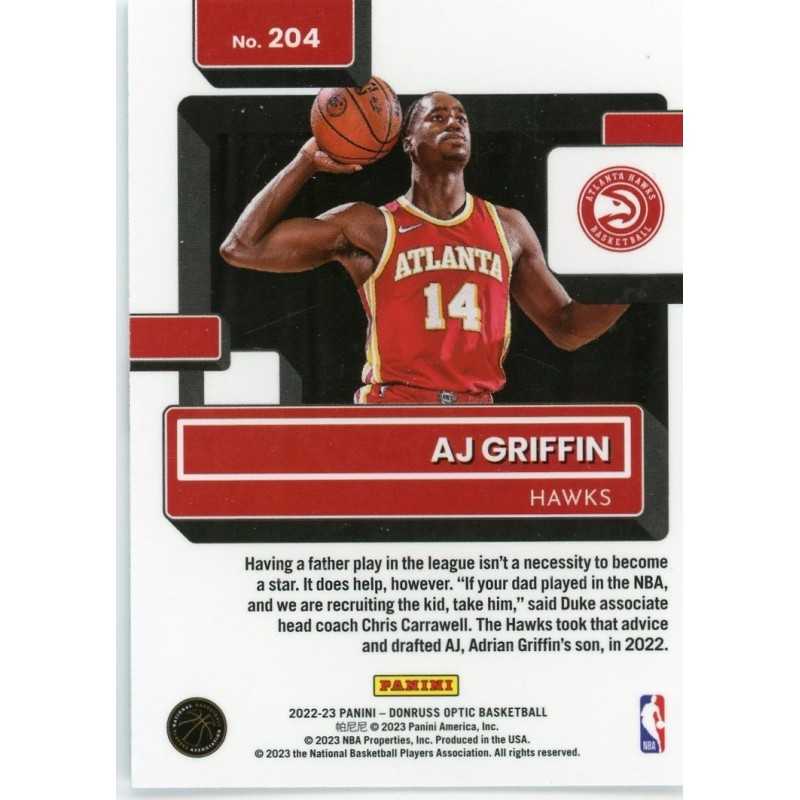 AJ GRIFFIN 2022-23 DONRUSS OPTIC RR RC