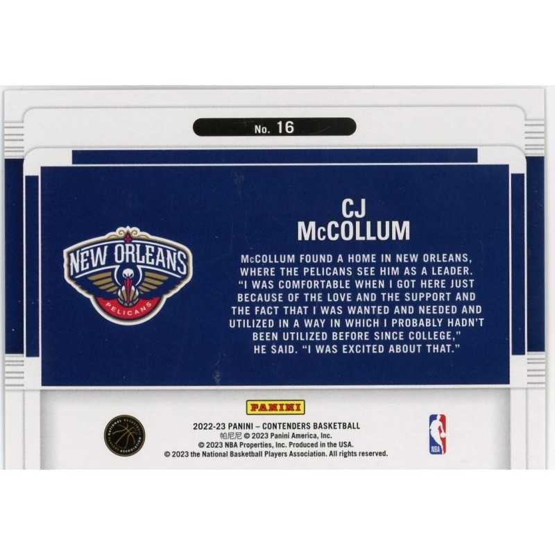 CJ MCCOLLUM 2022-23 PANINI CONTENDERS SUITE SHOTS