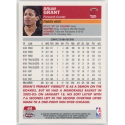 BRIAN GRANT 2003-04 TOPPS CHROME REFRACTOR