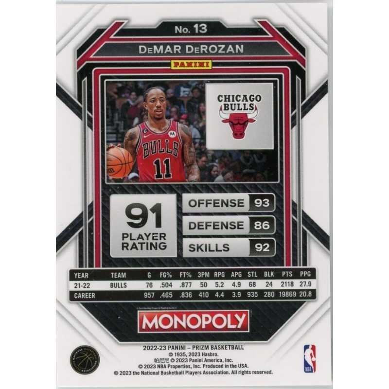 DEMAR DEROZAN 2022-23 PANINI PRIZM MONOPOLY