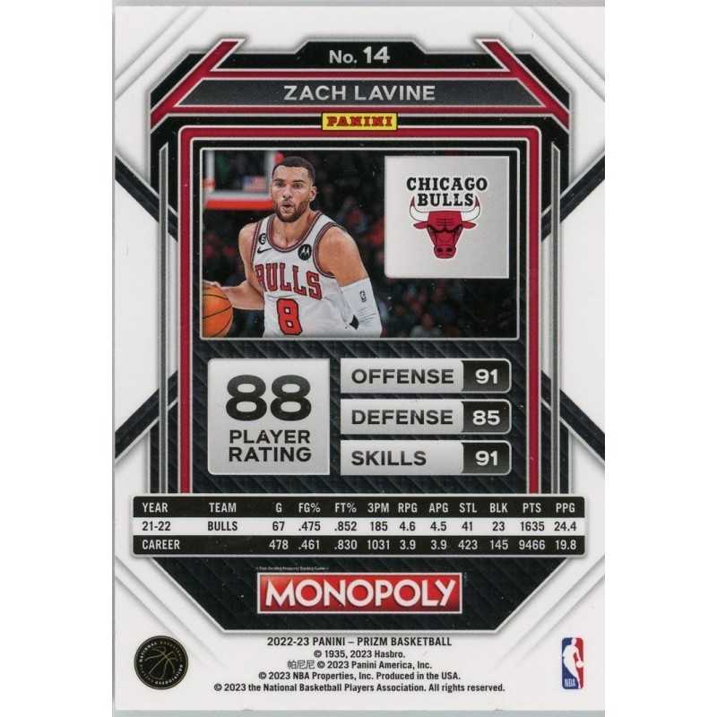 ZACH LAVINE 2022-23 PANINI PRIZM MONOPOLY
