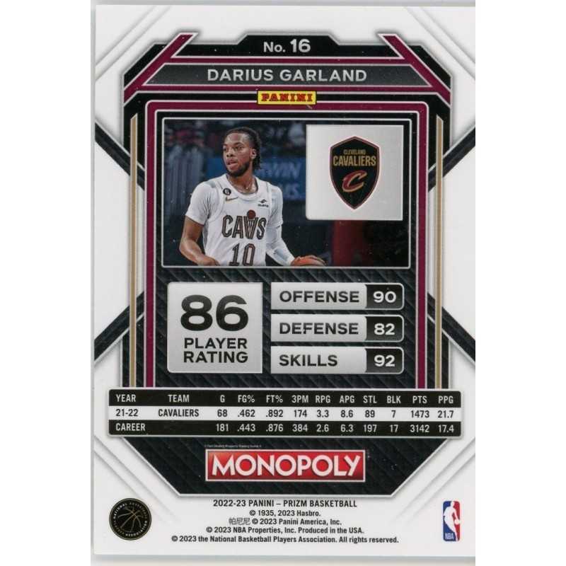 DARIUS GARLAND 2022-23 PANINI PRIZM MONOPOLY