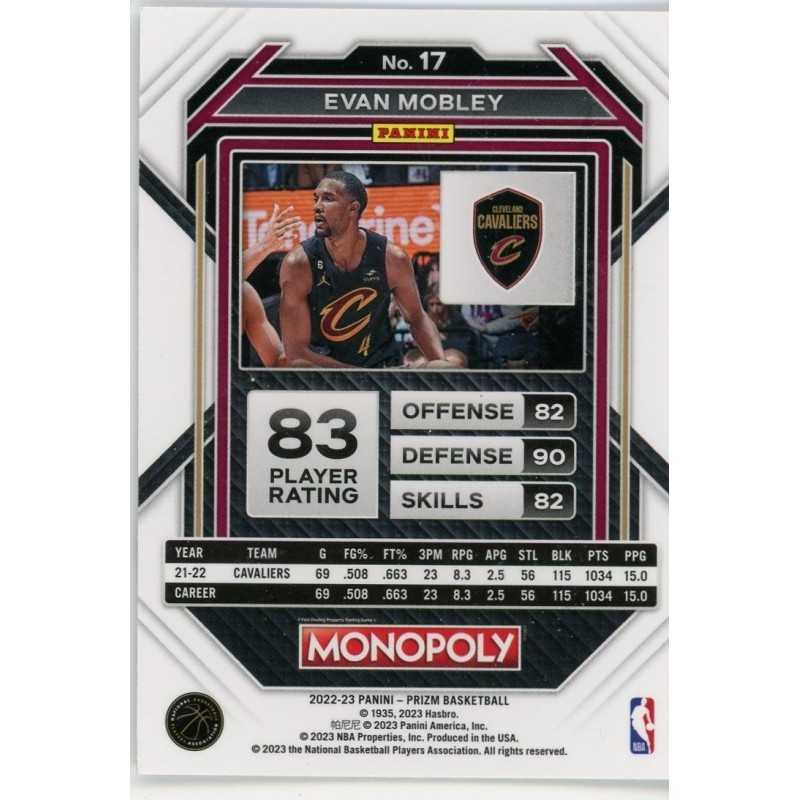 EVAN MOBLEY 2022-23 PANINI PRIZM MONOPOLY