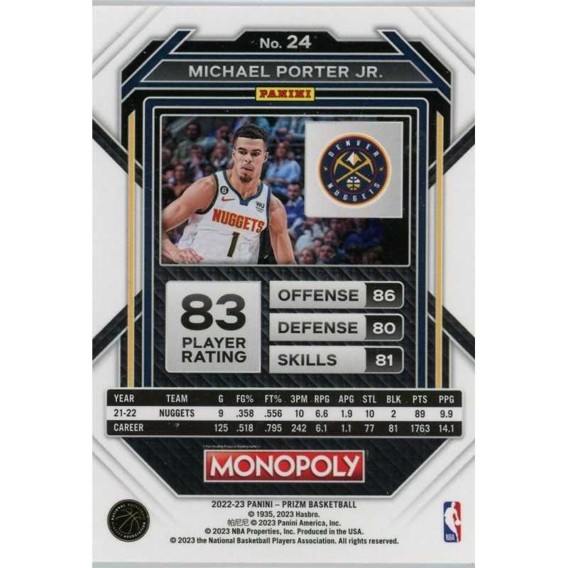 MICHAEL PORTER JR 2022-23 PANINI PRIZM MONOPOLY