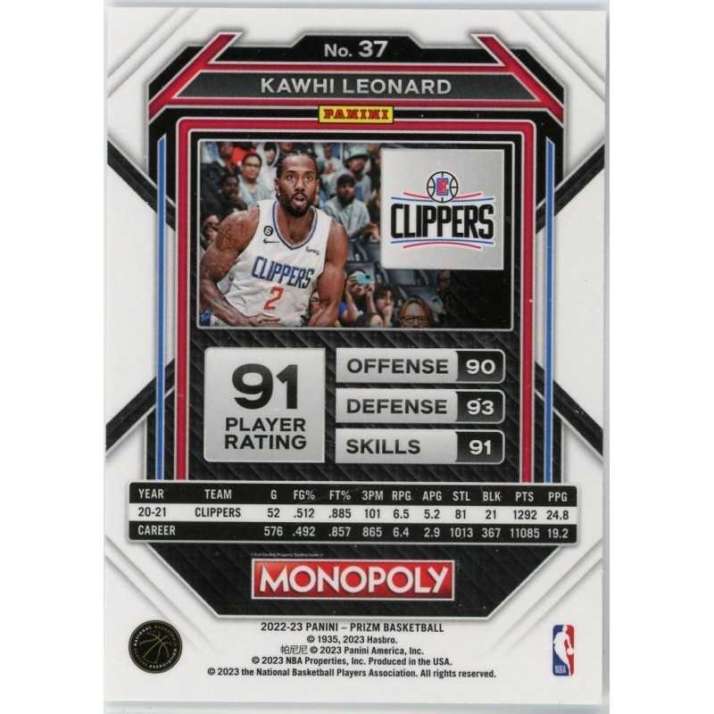 KAWHI LEONARD 2022-23 PANINI PRIZM MONOPOLY