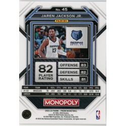 JAREN JACKSON JR 2022-23 PANINI PRIZM MONOPOLY