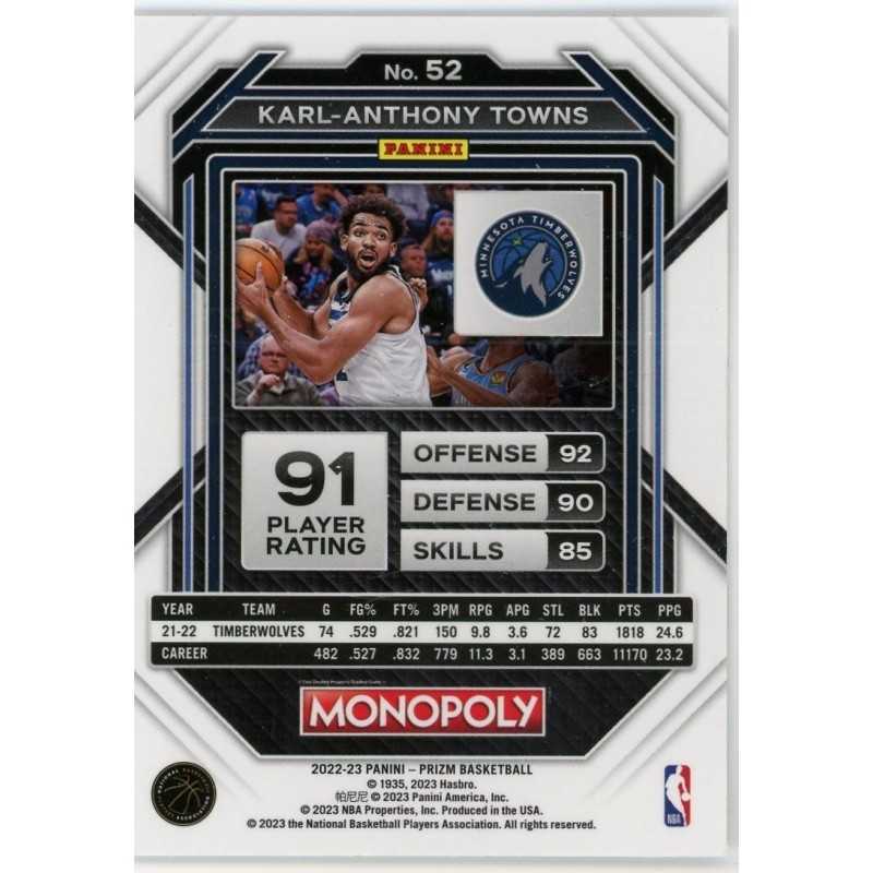 KARL-ANTHONY TOWNS 2022-23 PANINI PRIZM MONOPOLY