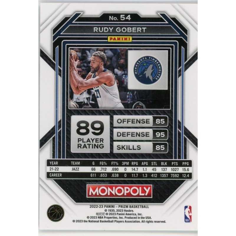 RUDY GOBERT 2022-23 PANINI PRIZM MONOPOLY