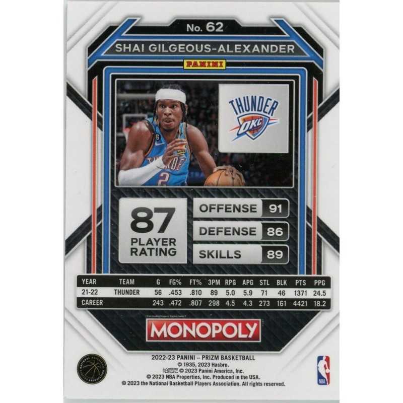 SHAI GILGEOUS-ALEXANDER 2022-23 PANINI PRIZM MONOPOLY