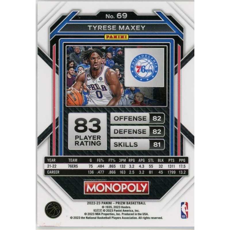 TYRESE MAXEY 2022-23 PANINI PRIZM MONOPOLY