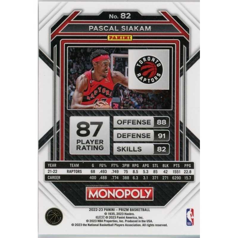 PASCAL SIAKAM 2022-23 PANINI PRIZM MONOPOLY