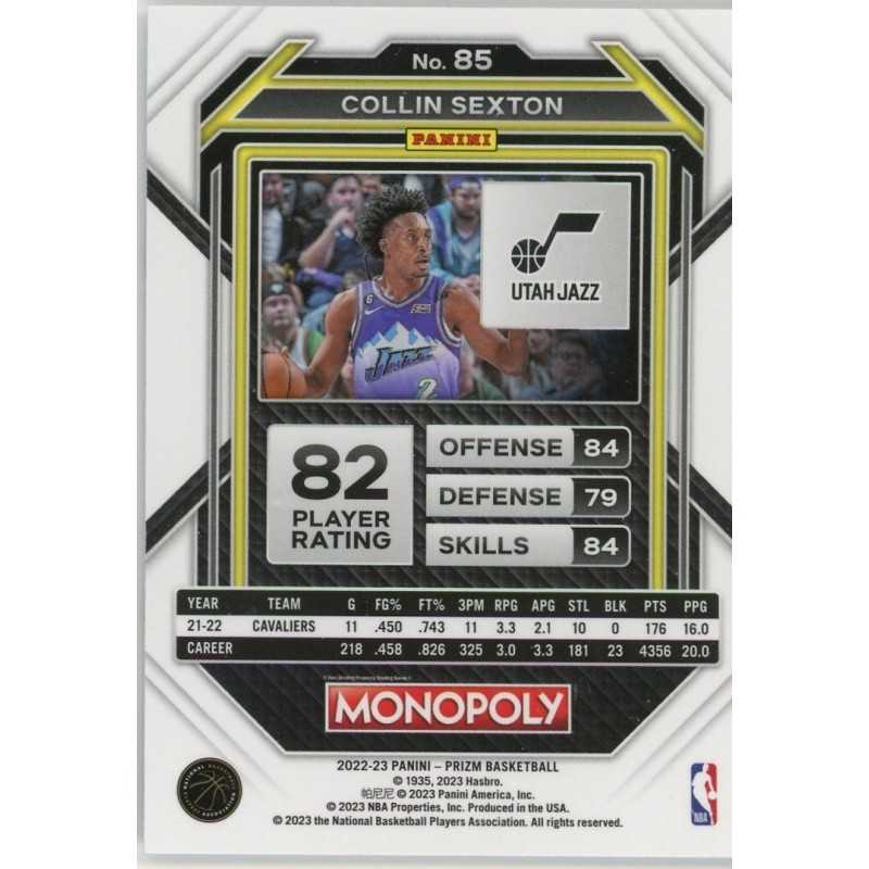 COLLIN SEXTON 2022-23 PANINI PRIZM MONOPOLY