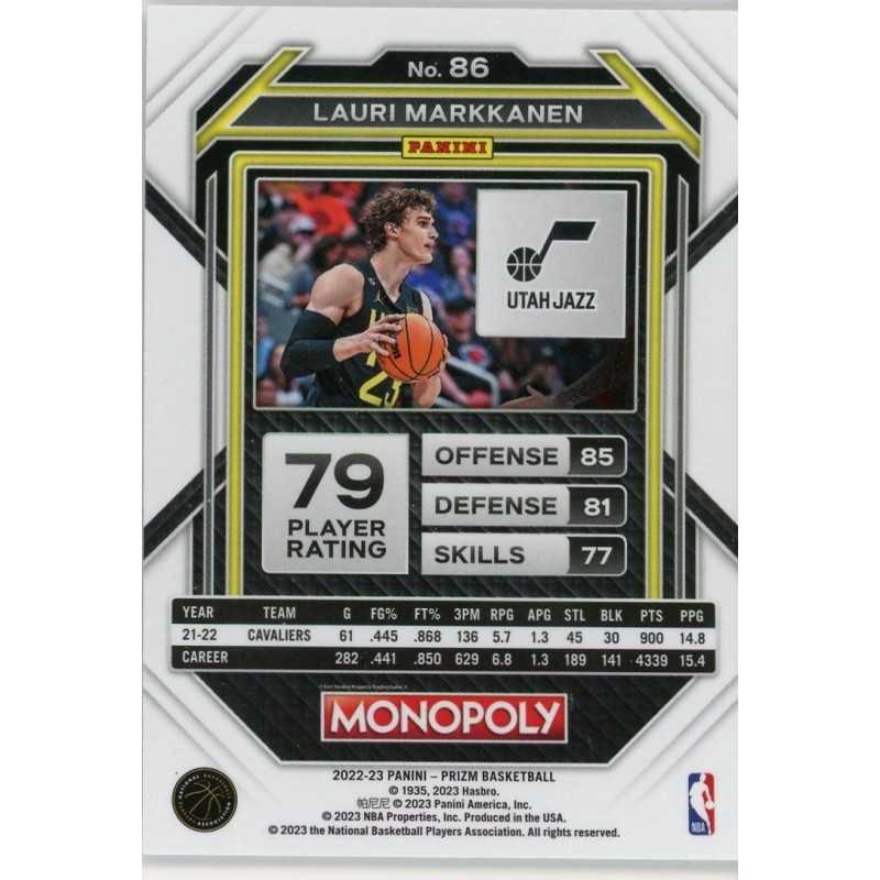 LAURI MARKKANEN 2022-23 PANINI PRIZM MONOPOLY