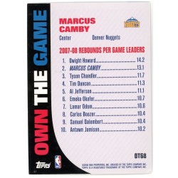 MARCUS CAMBY 2008-09 TOPPS OWN THE GAME OTG8