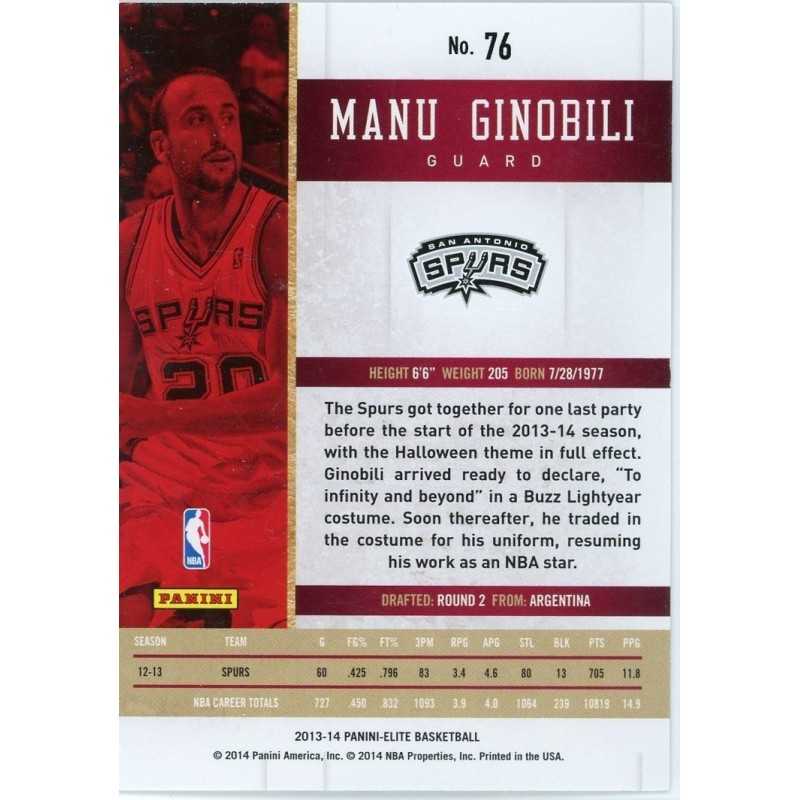 MANU GINOBILI 2013-14 ELITE