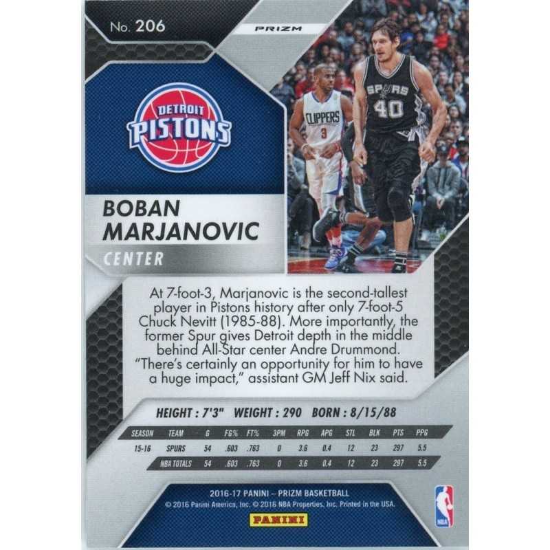BOBAN MARJANOVIC 2016-17 PANINI PRIZM PRIZMS SILVER