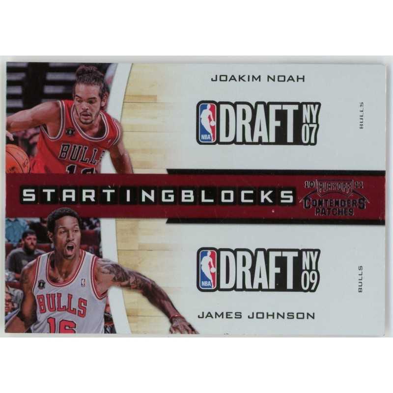 JOAKIM NOAH JAMES JOHNSON 2010-11 PLAYOFF CONTENDERS PATCHES STARTING BLOCKS