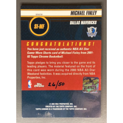 2001-02 MICHAEL FINLEY Topps Chrome Refractor Shorts IllustratedSI-MF26/50