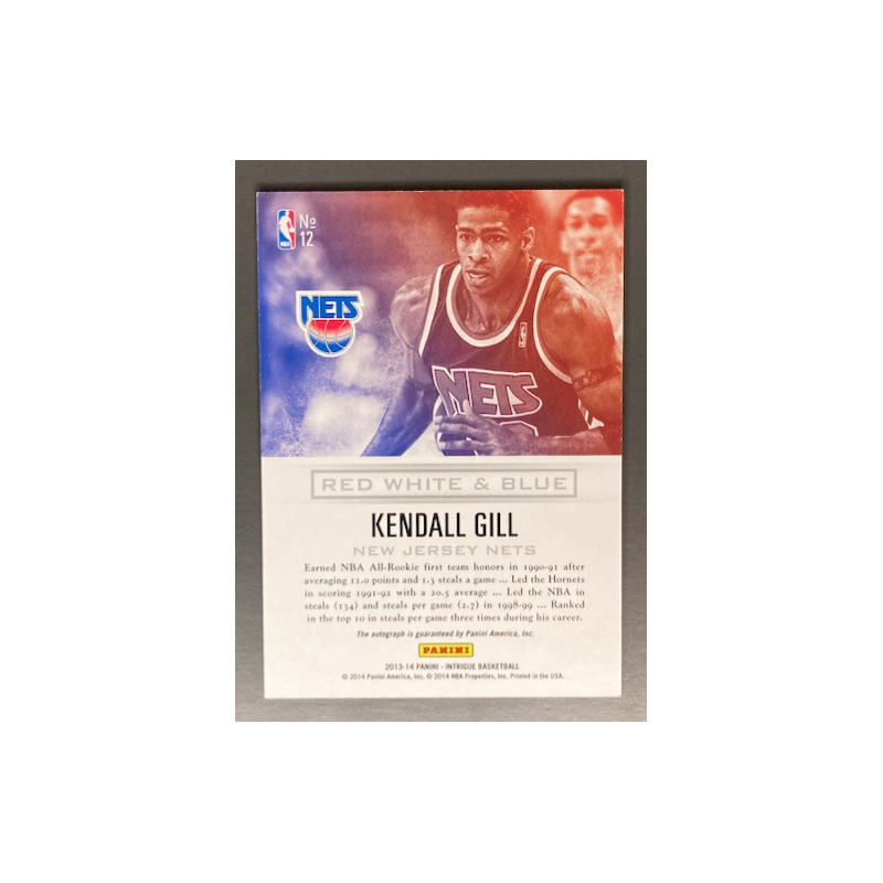 2013-14 KENDALL GILL Panini Intrigue Red White and Blue Autographs1285/99