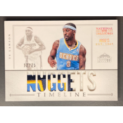 TY LAWSON 2012-13 National Treasures patch timeline 12/25