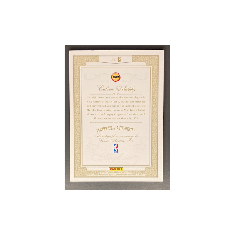 CALVIN MURPHY 2012-13 panini Flawless auto 07/20
