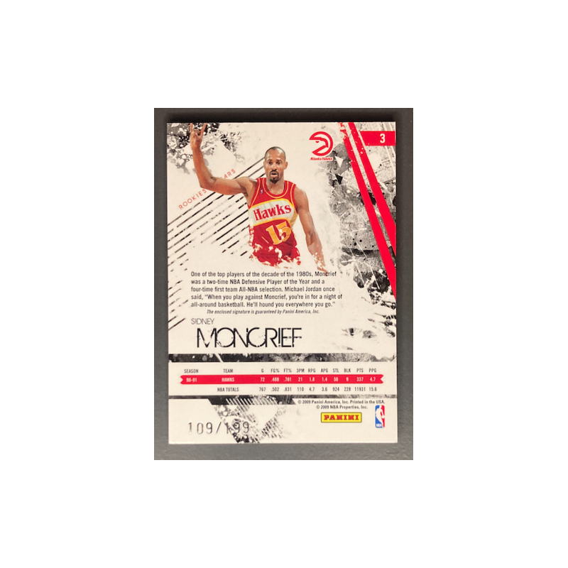 SYDNEY MONCRIEF 2009-10 panini rookies & stars Patch Auto 109/199