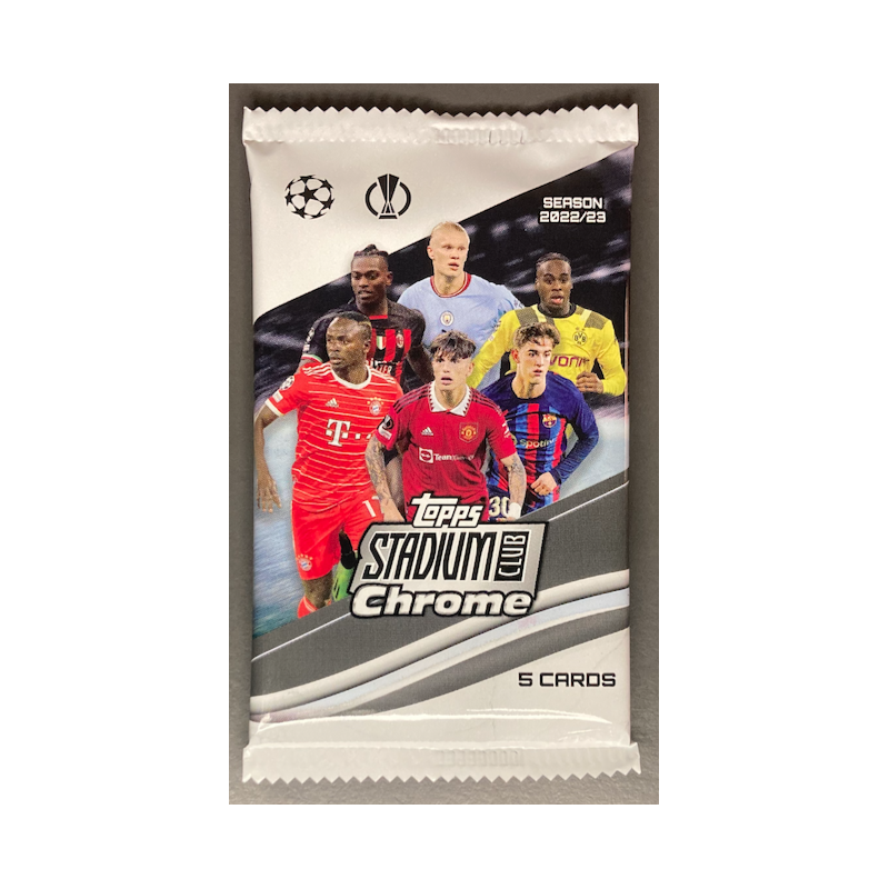 PAQUET 2022-23 TOPPS STADIUM CLUB CHROME UEFA CLUB COMPETITIONS PAQUET 2022-23 TOPPS STADIUM CLUB CHROME UEFA CLUB COMPETITIONS
