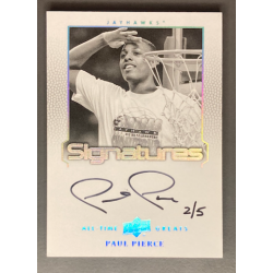 PAUL PIERCE 2013 Upper Deck All Time Greats Silver Spectrum Signatures 2/5