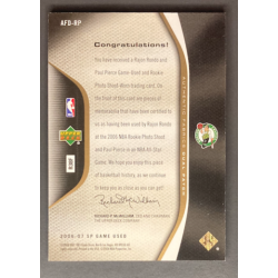PIERCE / RONDO 2006-07 Upper Deck SP GU dual patch jersey 10/25