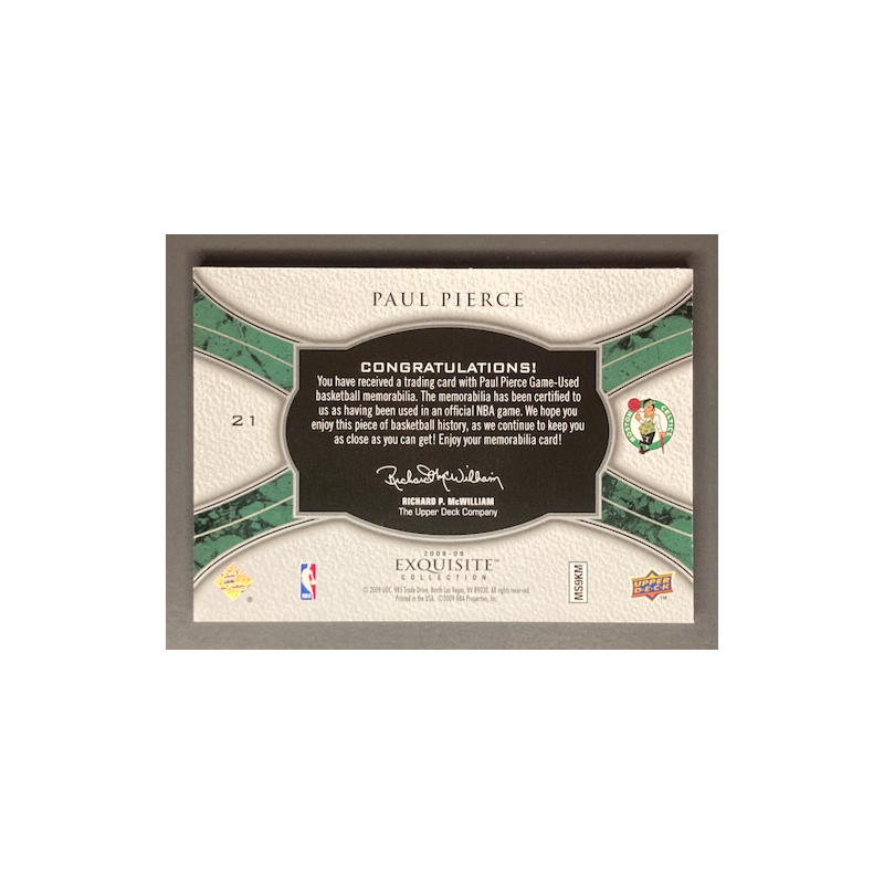 PAUL PIERCE 2008-09 Upper Deck Exquisite jersey 04/35