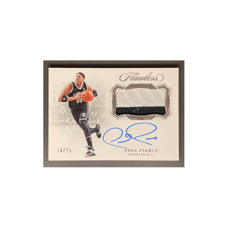 PAUL PIERCE 2018-19 Panini Flawless Patch Autograph 14/25