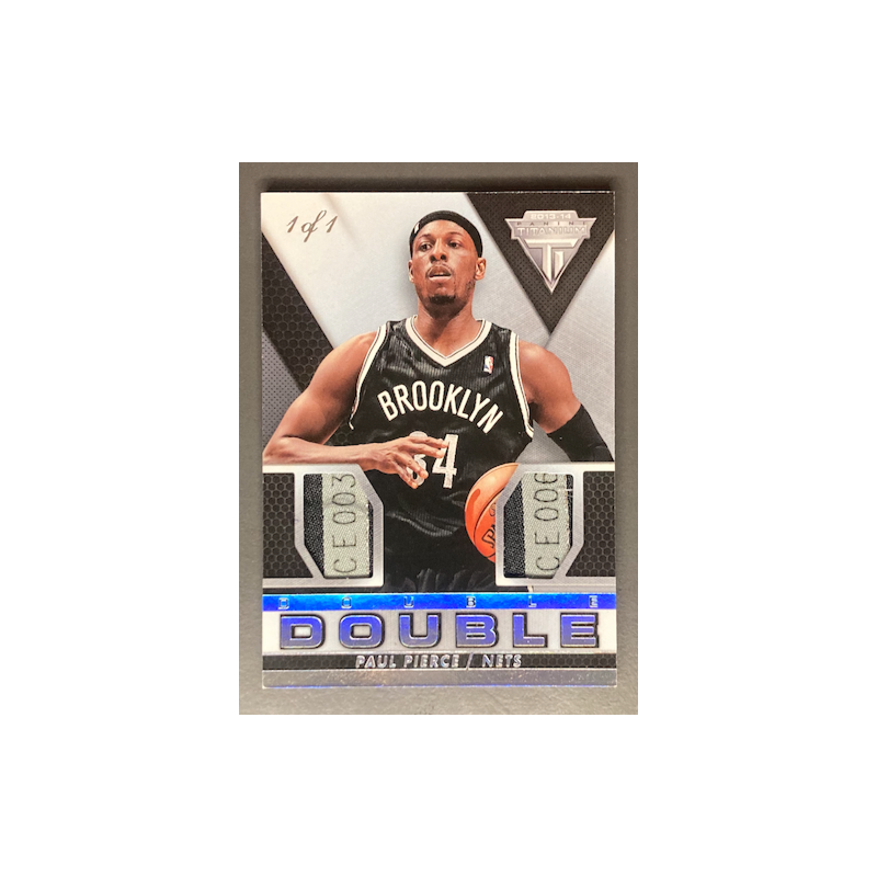 PAUL PIERCE 2013-14 Panini Titanium Double Double Jerseys Laundry Tags 1/1