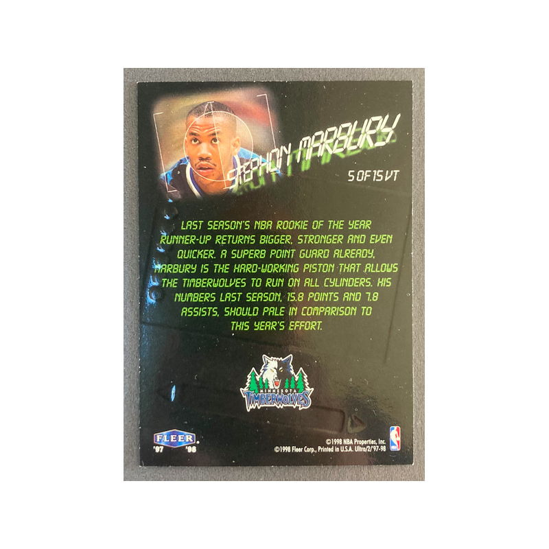 STEPHON MARBURY 1997-98 fleer Ultra View to a Thrill - VT5