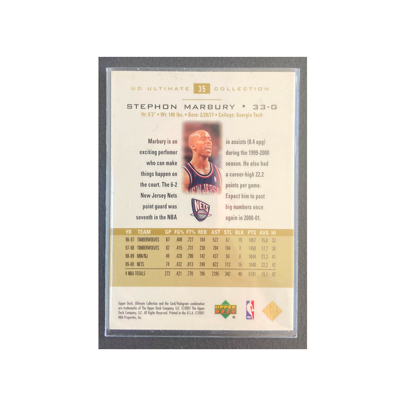 STEPHON MARBURY 2000-01 upper deck Ultimate Collection 066/750