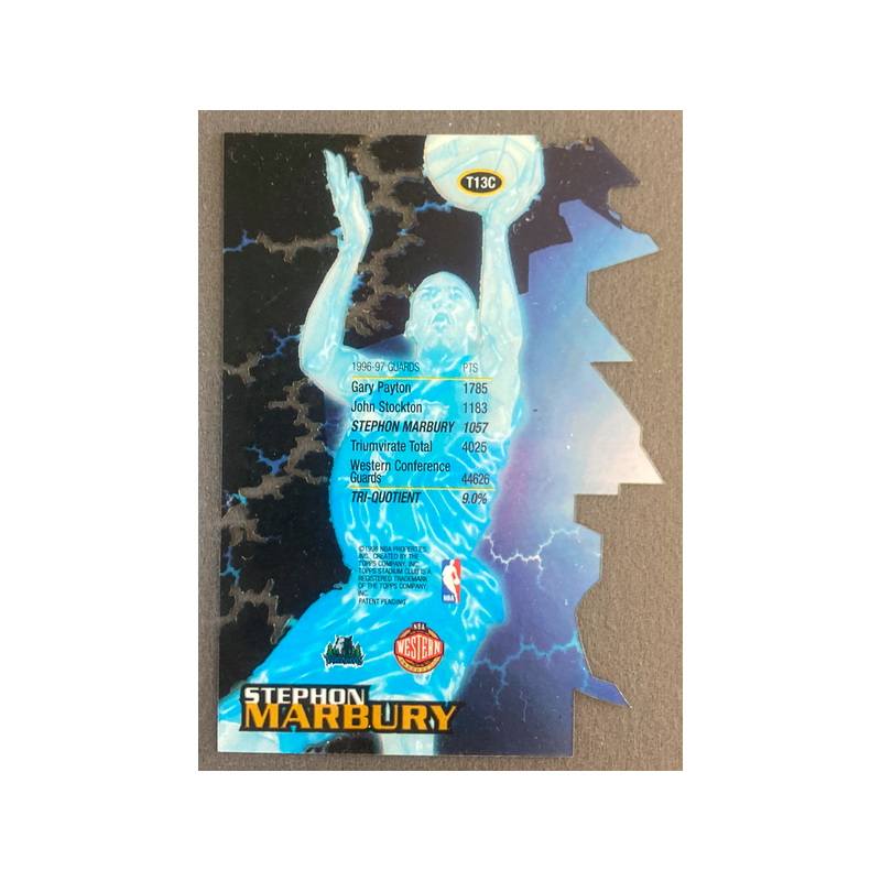 STEPHON MARBURY 1997-98 Stadium Club Triumvirate Illuminator T13C