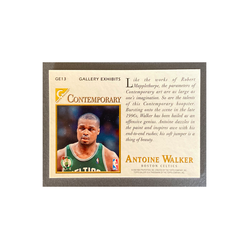 ANTOINE WALKER 1999-00 Topps Gallery Exhibits GE13